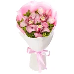 Букет из 3 розовых орхидей